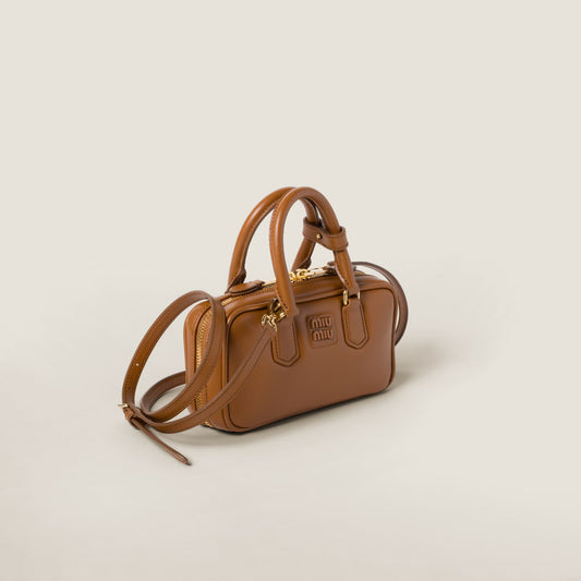 Arcadie leather mini-bag ( MINI ) Cognac Color