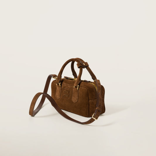Arcadie padded suede top-handle bag Cocoa Brown (Regular)