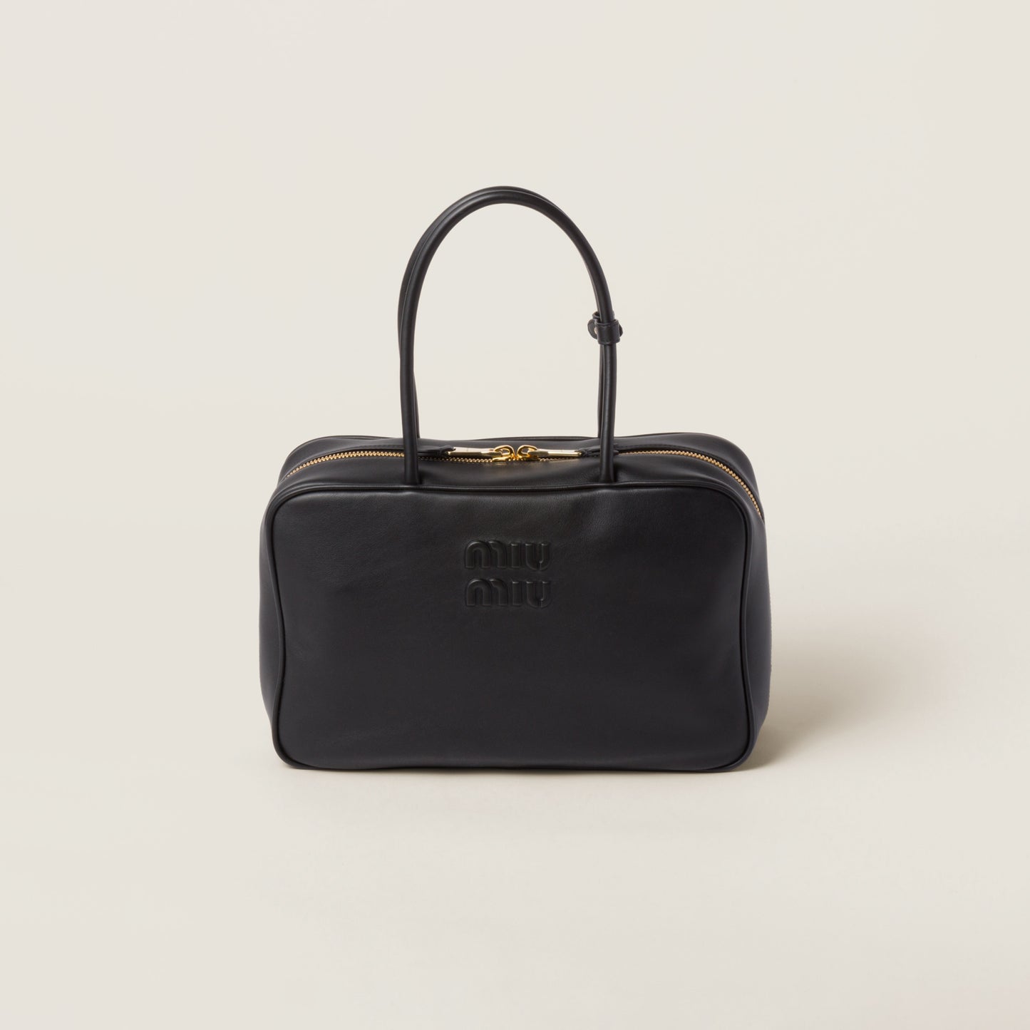 Leather Beau bag Black (Large)