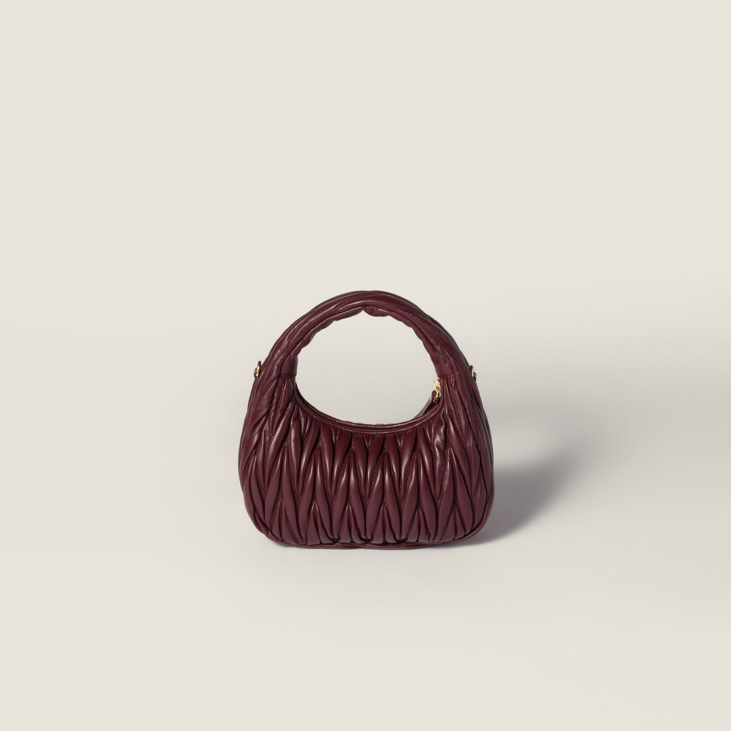 Wander nap leather hobo bag Burgundy - حقيبة هوبو نبيتي غامق Wander جلد