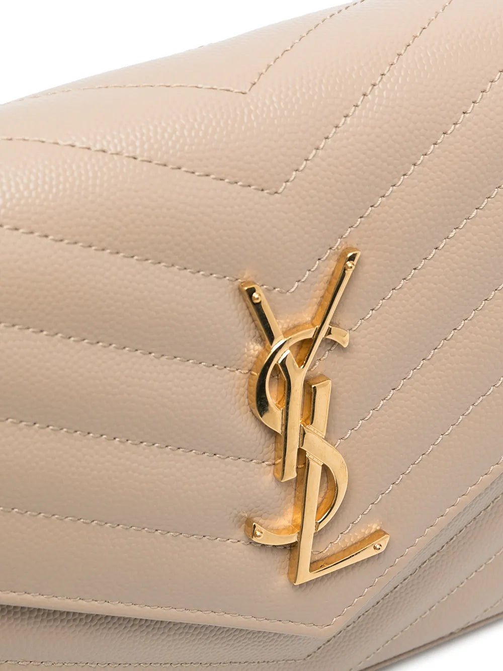 YSL CASSANDRE pink envelope chain wallet in lambskin