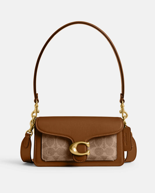 COACH Tabby Shoulder Bag 26 In Signature Canvas Light/Pastel Brown