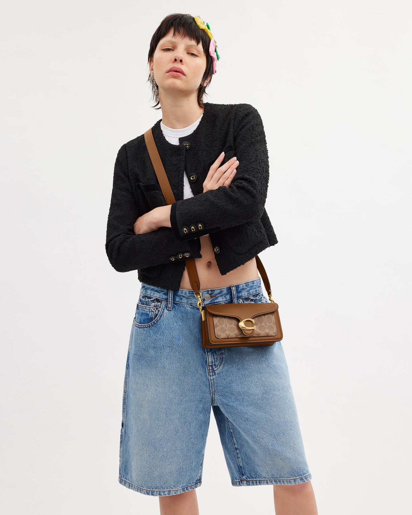 COACH Tabby Shoulder Bag 26 In Signature Canvas Light/Pastel Brown