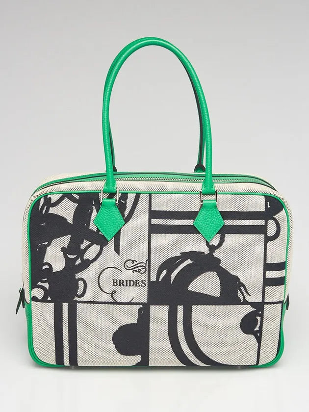 Hermès Barenia and Toile Rocobar Plume Canvas