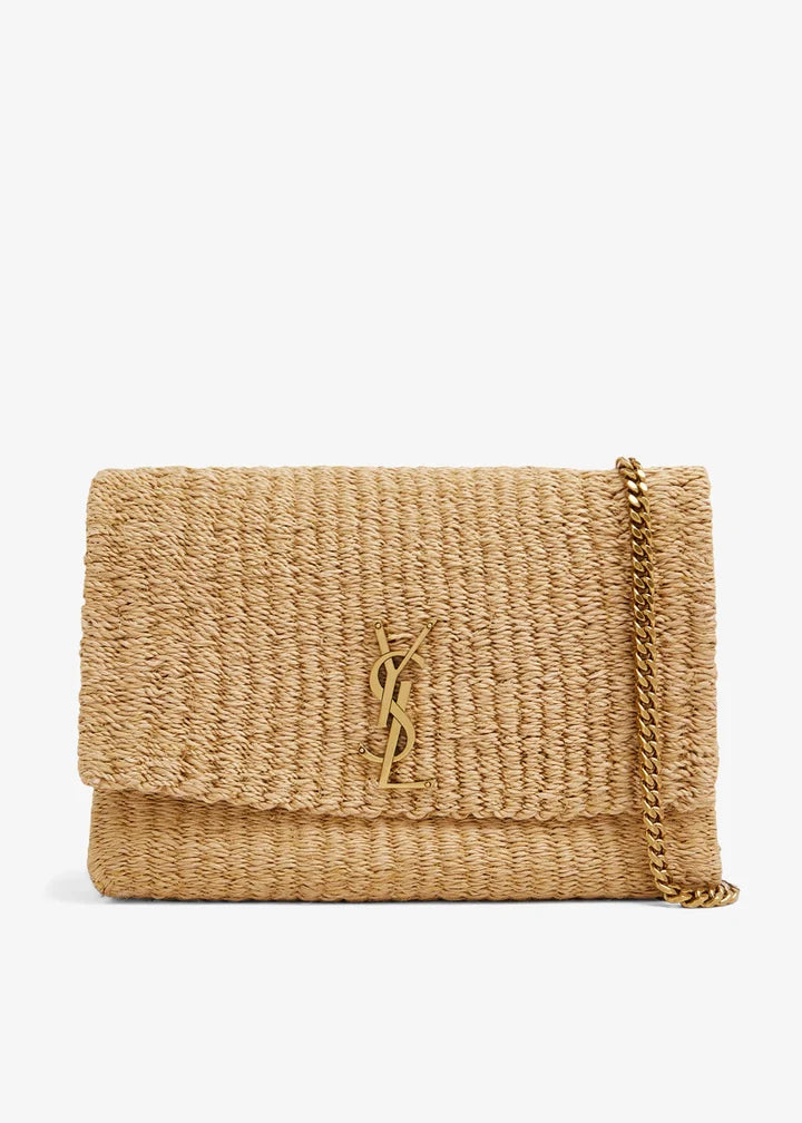Saint Laurent Kate Raffia Shoulder Bag