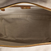 Beige/Brandy Beau Canvas and Leather Bag