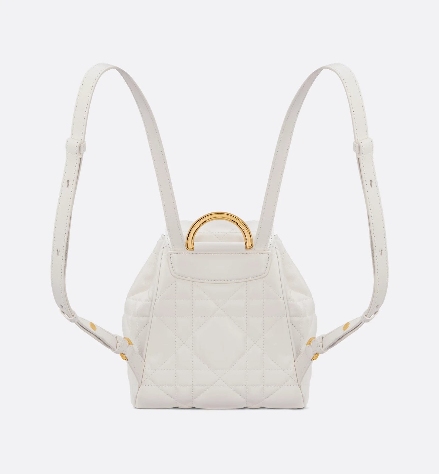 Small Dior Caro Backpack White ديور كارو باك باك ابيض