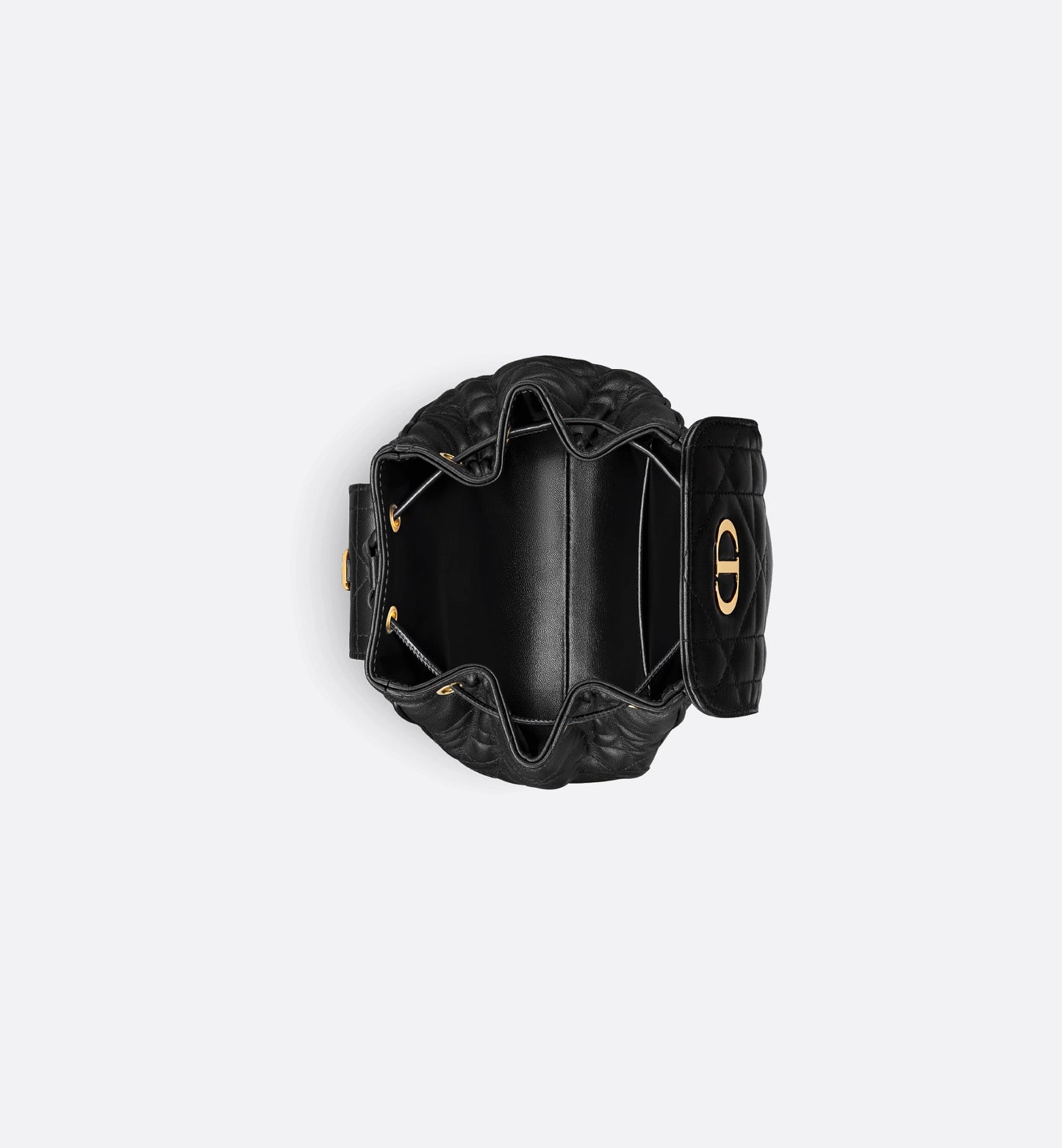 Small Dior Caro Backpack Black ديور كارو باك باك اسود
