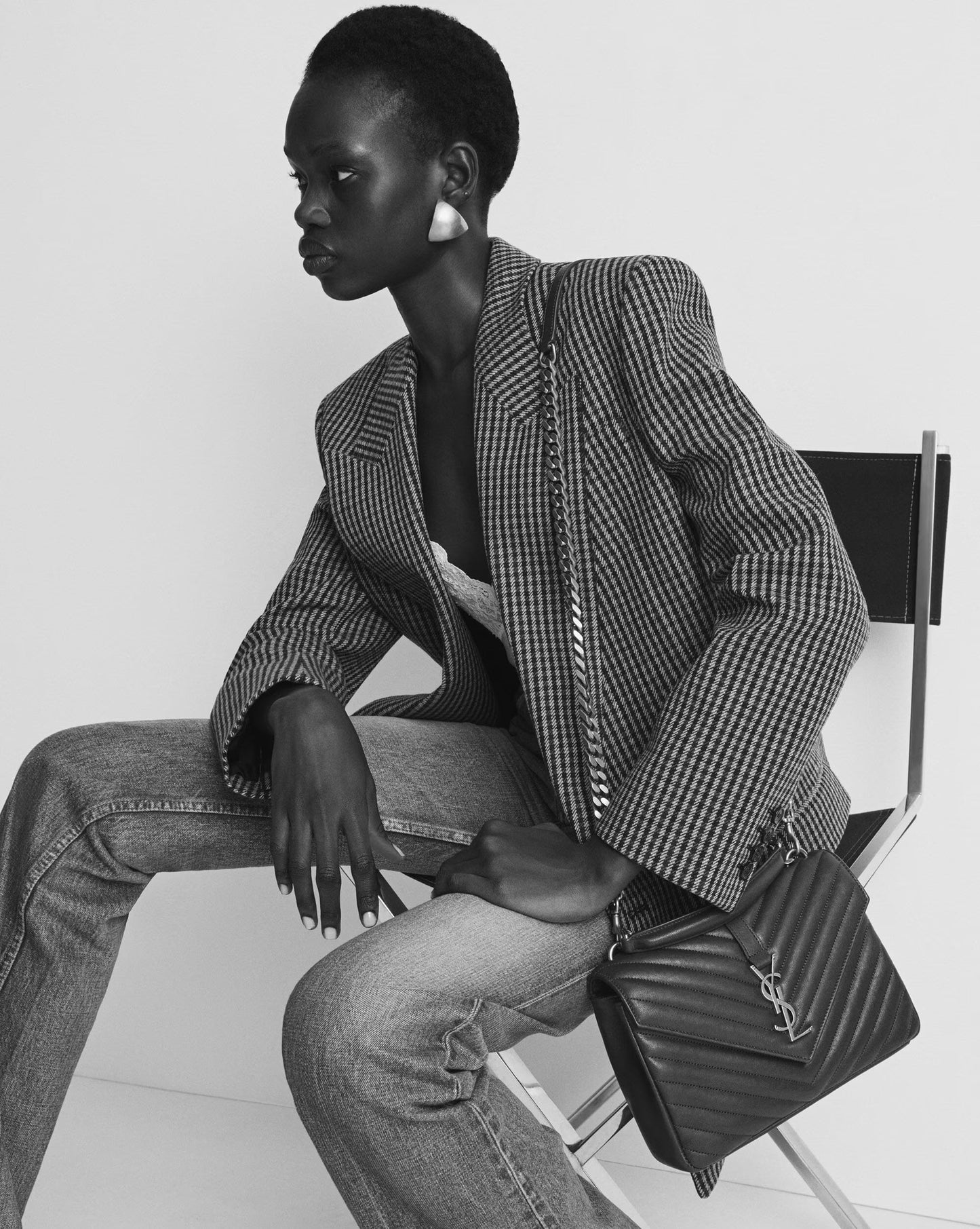 YSL COLLEGE MEDIUM IN QUILTED LEATHER