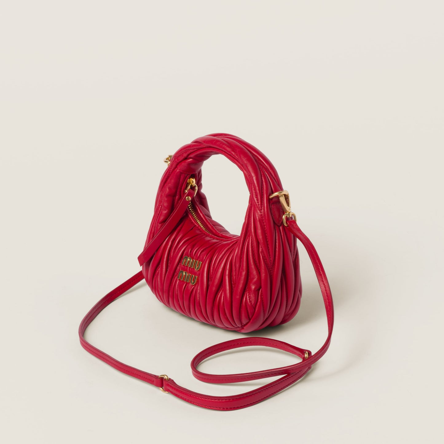 Wander nap leather hobo bag Red -  حقيبة هوبو أحمر Wander جلد