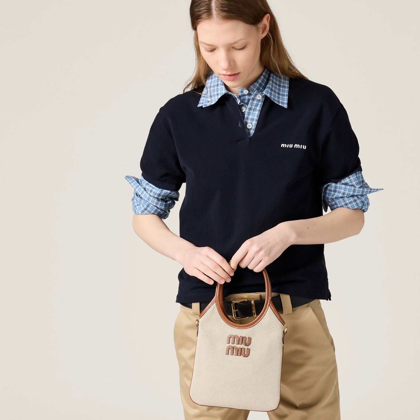 IVY canvas and leather bag (Mini)