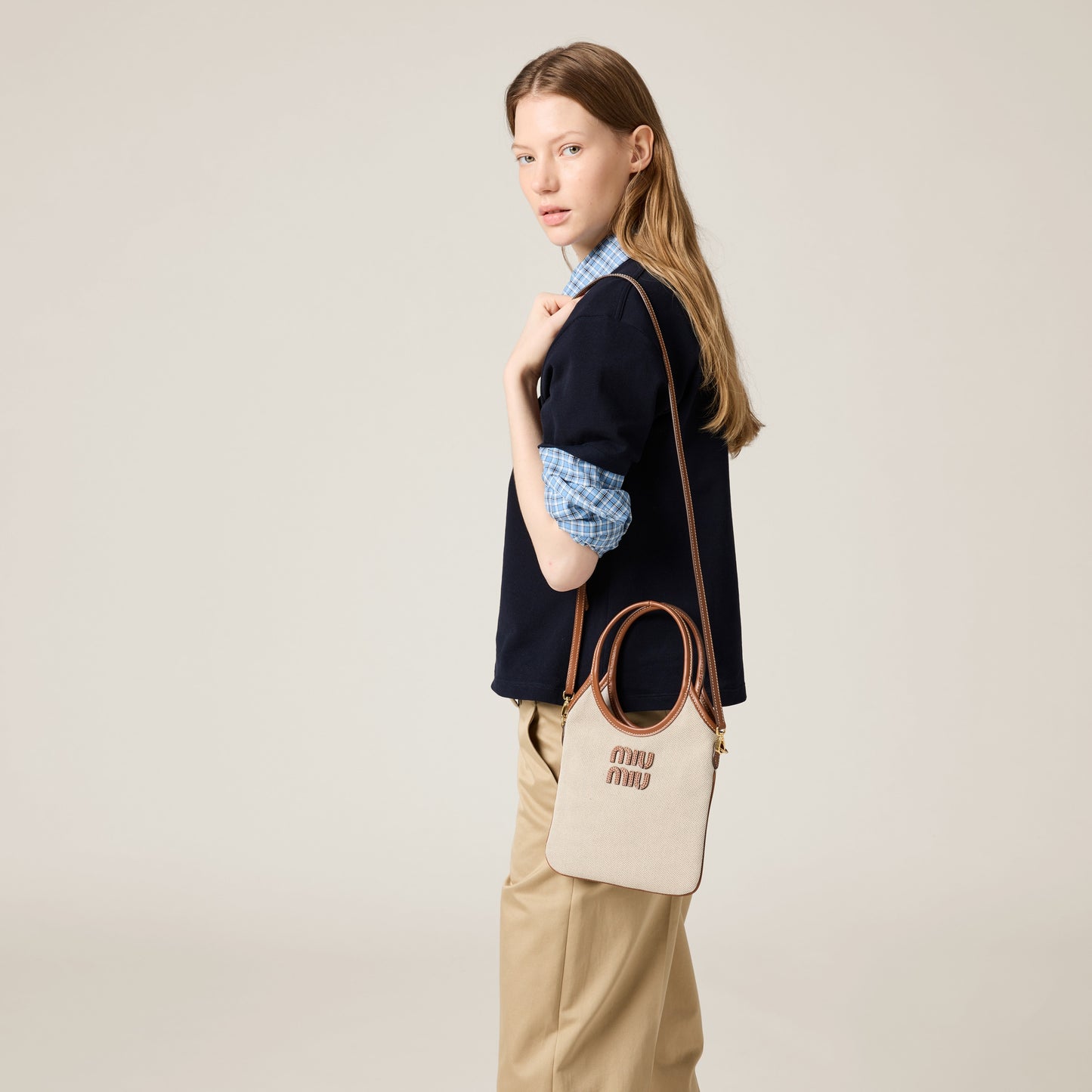 IVY canvas and leather bag (Mini)