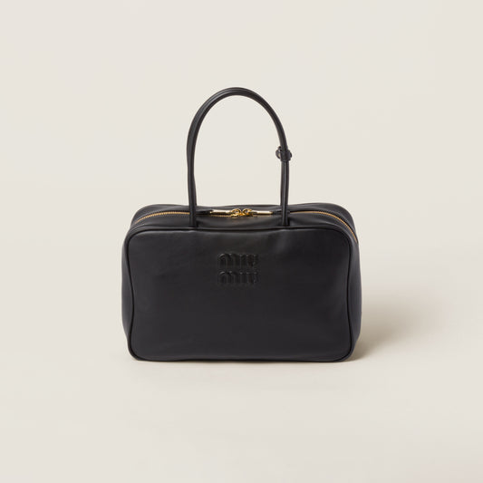 Leather Beau bag Black (Large)