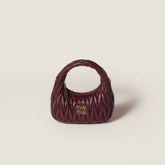Wander nap leather hobo bag Burgundy -  حقيبة هوبو نبيتي غامق Wander جلد