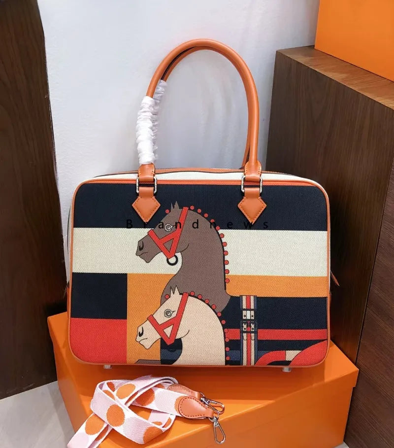 Hermès Barenia and Toile Rocobar Plume Canvas