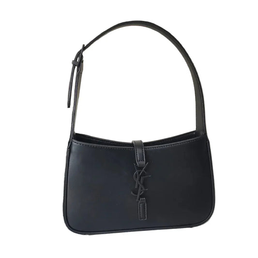 Saint Laurent LE 5 À 7 In Smooth Leather NOIR with black Hardware_ 25 cm